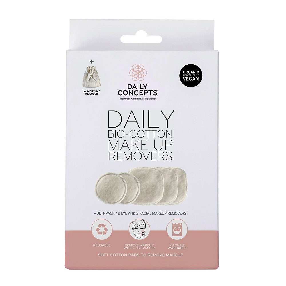 Daily Concepts Daily Bio Cotton Makeup Removers, 5 Ea